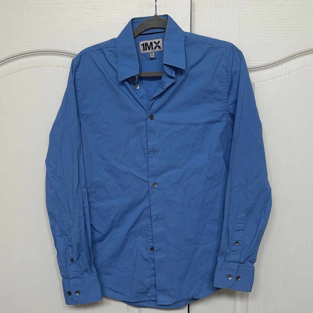 Express Men's Button-Down Shirt in Blue